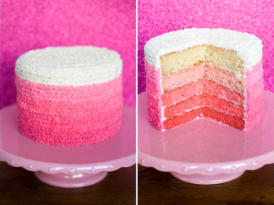 Pink Ombre Cake - Deliciously Declassified